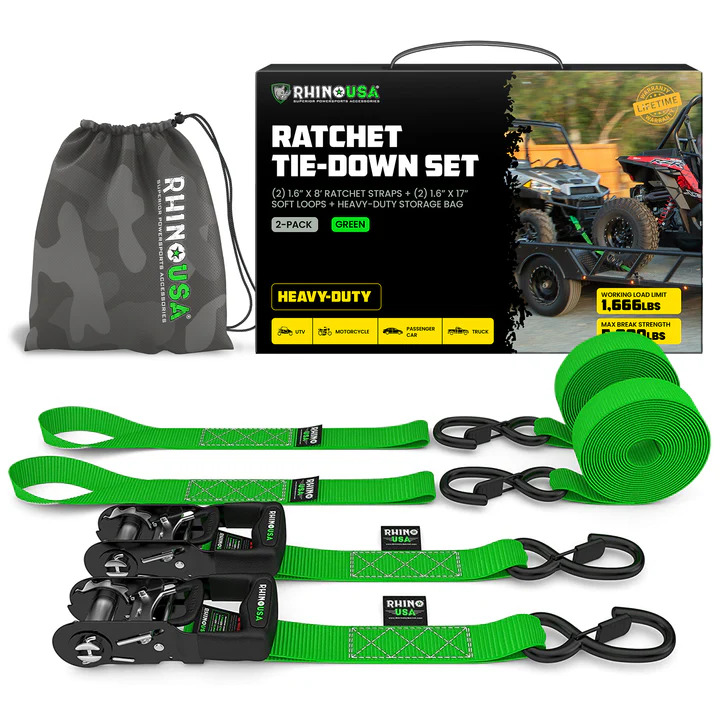 Rhino Retractable Ratchet Straps